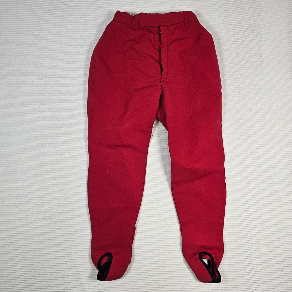 Arba of Austria Vintage Red Virgin Wool Blend Stirrup Ski Pants High Waisted - Picture 8 of 8